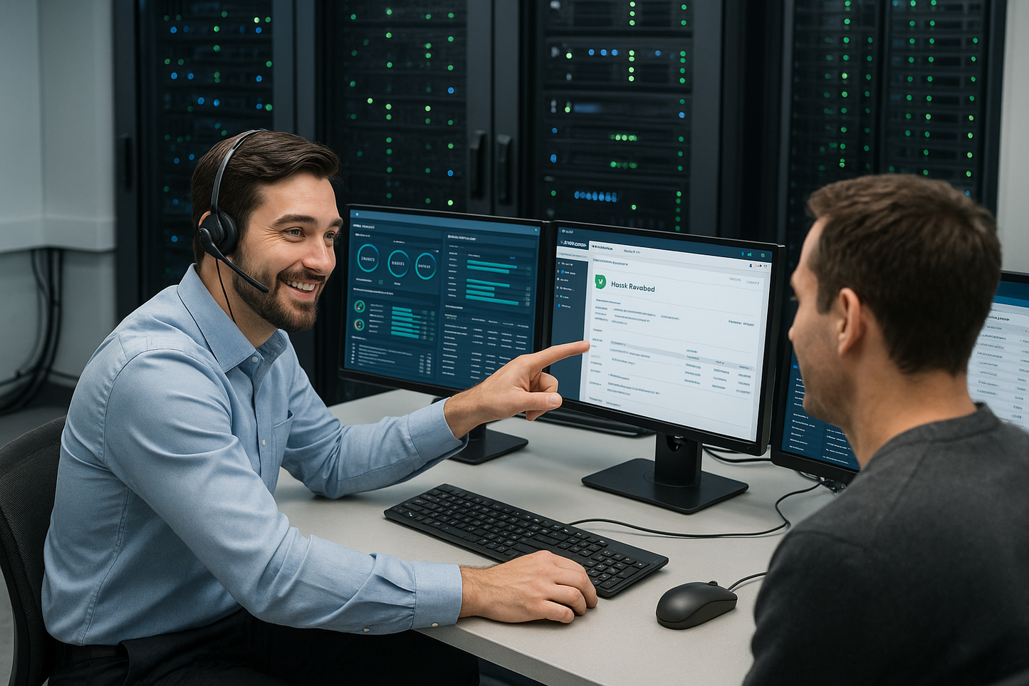 A picture that describes IT support.
