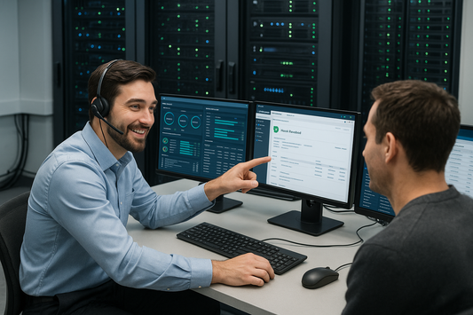 A picture that describes IT support. 